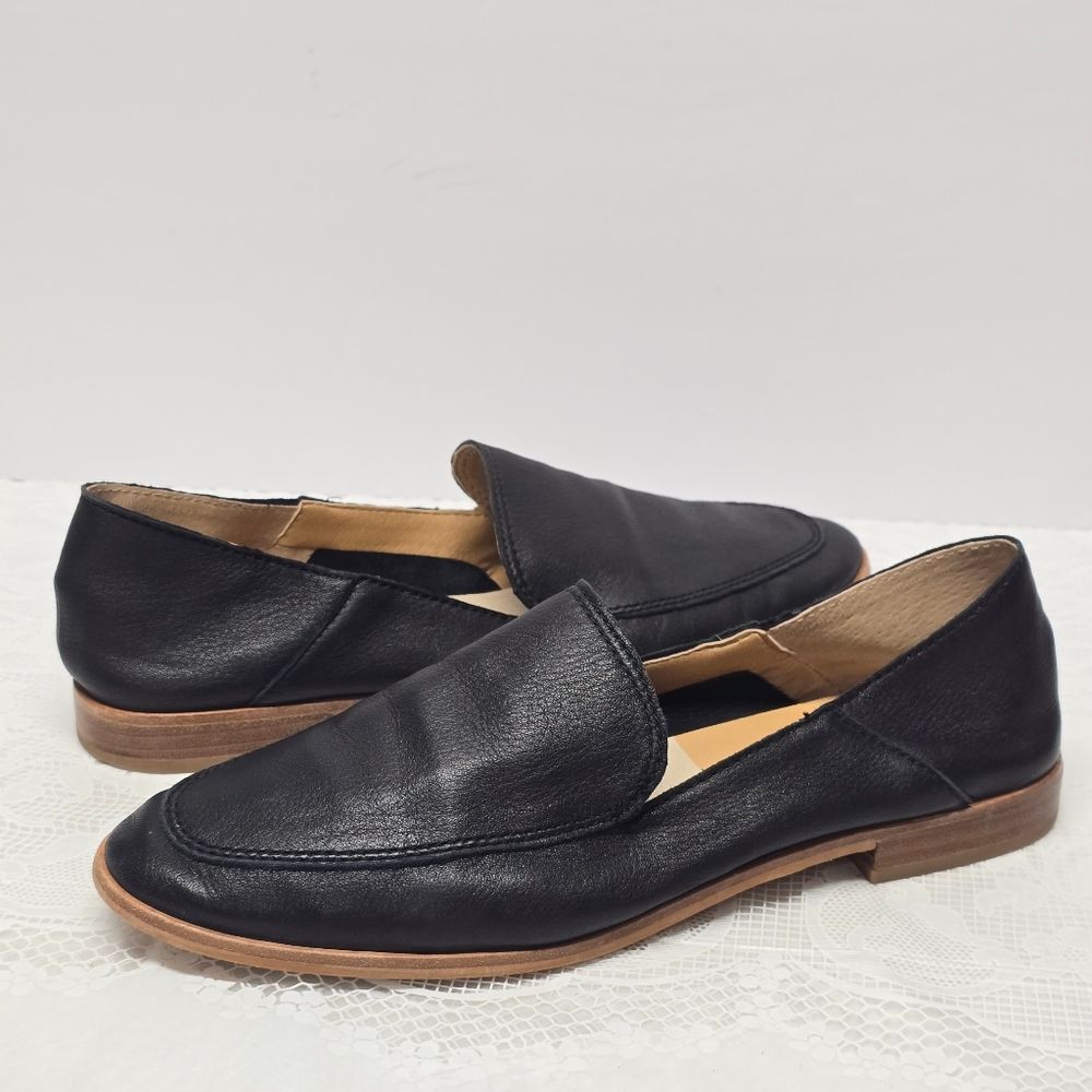 Dolce Vita Perrie Black Genuine Leather Classic Loafers Women's Size 9 Preppy
